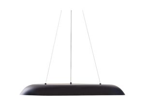 4255664875495 - Beliani - led Hängelampe Schwarz Stahl u Acryl ø 60 cm Rund Ringform mit Langem Kabel Modern für Flur Küche Esstisch Wohnküche Hohe Decken Innenräume