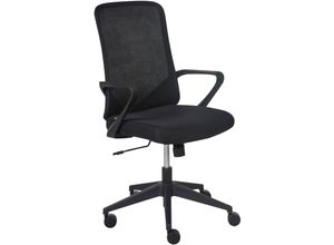 4255664875693 - Beliani - Bürostuhl Schwarz aus Stoff Höhenverstellbar Drehbar Wipp Funktion Modernes Design Schreibtischstuhl Drehstuhl für Home Office Büro