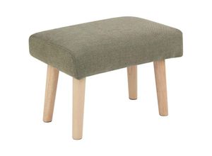 4255664879165 - Beliani - Hocker Grün Stoffbezug mit Holzbeinen Rechteckig Modern Schemel Fußbank Sitzhocker Fußhocker Wohnzimmer Schlafzimmer Eingangsbereich