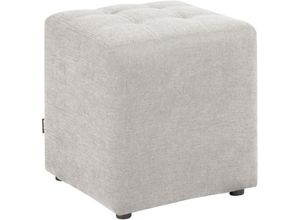 4255664879233 - Beliani - Pouf Hocker Hellgrau Stoffbezug Gesteppt Quadratisch 38 x 38 cm Modern Sitzhocker für Flur Wohnzimmer Garderobe Schlafzimmer Kinderzimmer