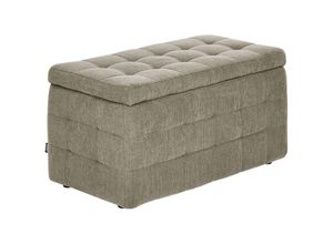 4255664881274 - Beliani - Hocker Olivgrün Stoff Rechteckig mit Stauraum Deckel Steppung Modern Sitzbank Bettbank Fußbank Fußhocker Schemel Schlafzimmer Wohnzimmer