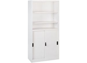 4255664883063 - Büroschrank Helles Holz   Schwarz 117 x 80 x 40 cm Abschließbar mit Schlüssel Offenes Fach Aktenschrank Schrank für Wohnzimmer Büro Homeoffice