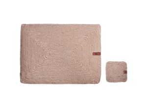 4255664896506 - Beliani - 6 Personen Tischset mit Untersetzern Naturfarben Jute Geflochten Rechteckig 30x40 cm 12-Teilig Handmade Boho-Stil Esszimmer Küche Tischdeko