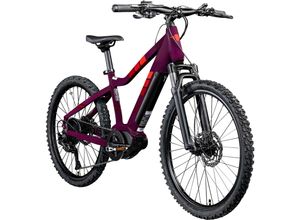 4255676603574 - Z240 E Bike Mountainbike 24 Zoll EMTB 130-145 cm Jugendliche ab ca 8 Jahre Pedelec Fahrrad 9 Gang Mittelmotor lila