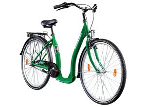 4255676604410 - C700 Damenfahrrad 28 Zoll Cityrad 3 Gang retro Fahrrad 155 - 175 cm grün