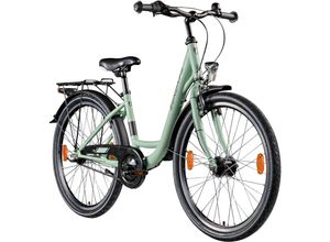 4255676604465 - C400 Jugendfahrrad 24 Zoll Fahrrad ab 130-145 cm 3 Gang Tiefeinsteiger grün