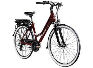 4255676604724 - Agon Avesa E Bike Trekkingrad Damen Herren ab 155 cm mit Nabenmotor Pedelec Trekking Fahrrad mit 21 Gang und Beleuchtung StVZO Tiefeinsteiger