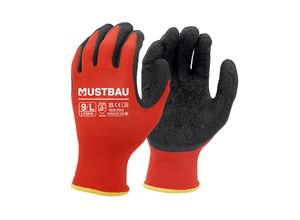 4255681400236 - Mustbau Arbeitshandschuhe 12 PackRutschfest Gartenhandschuhe Montagehandschuhe SIZE M