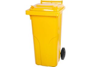 4255681505115 - PROREGAL 2-Rad-Mülltonne MGB HDPE-Kunststoff HxBxT 945x48x54cm 120 Liter Gelb