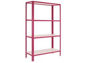 4255681532739 - Proregal-zertifizierte Qualitätsprodukte - proregal Wohnregal living koala wood mit 4 Fachböden HxBxT 160x80x30cm Fachlast 150kg Rosa Weiß - Pink