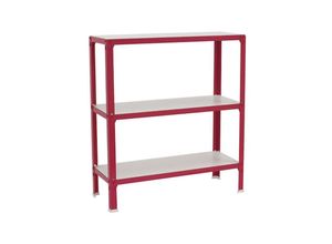 4255681532753 - Proregal-zertifizierte Qualitätsprodukte - proregal Wohnregal living koala wood mit 3 Fachböden HxBxT 90x100x30cm Fachlast 150kg Rosa Weiß - Pink
