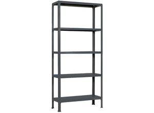 4255681533224 - Proregal-zertifizierte Qualitätsprodukte - proregal Wohnregal living koala metal mit 5 Fachböden HxBxT 180x100x30cm Fachlast 150kg