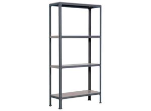 4255681533255 - Proregal-zertifizierte Qualitätsprodukte - proregal Wohnregal living koala metal mit 4 Fachböden HxBxT 160x80x30cm Fachlast 150kg