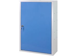 4255681536782 - Proregal-betriebsausstattung Zum Fairen Preis - Werkzeugwandschrank mit Tür + 8 Haken HxBxT 75x50x20cm Lichtgrau Lichtblau - Hellgrau