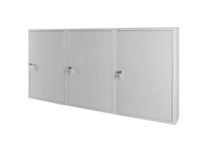 4255681536829 - Proregal-betriebsausstattung Zum Fairen Preis - Werkzeugwandschrank mit 3 Türen + 4 Fachboden HxBxT 75x150x20cm Lichtgrau - Lichtgrau