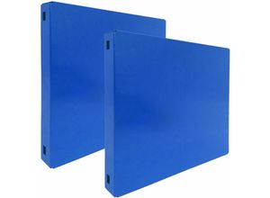 4255681542165 - PROREGAL Doppelpack 2x Memoboard aus Stahl geschlossen HxBxT 30x30x35cm Blau Wandtafel Trägersystem - Blau