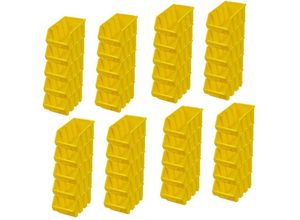 4255681556360 - Proregal-betriebsausstattung Zum Fairen Preis - SuperSparSet 40x Sichtlagerbox 3 HxBxT 126x17x24cm Polypropylen Gelb - Gelb