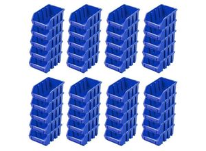 4255681556407 - Proregal-betriebsausstattung Zum Fairen Preis - SuperSparSet 40x Sichtlagerbox 2 HxBxT 75x116x161cm Polypropylen Blau - Blau