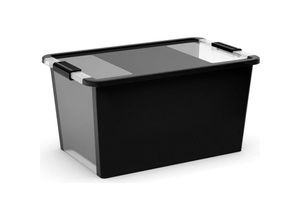 4255681557428 - SuperSparSet 2x Mehrzweck Aufbewahrungsbehälter STORAGE mit Deckel HxBxT 28x55x35cm 40 Liter Schwarz Behälter Box Aufbewahrungsbehälter