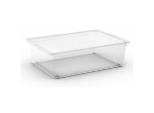 4255681557817 - SuperSparSet 2x Mehrzweck Aufbewahrungsbehälter HIPPO mit Deckel HxBxT 16x55x39cm 27 Liter Transparent Behälter Box Aufbewahrungsbehälter