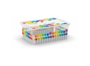 4255681557916 - SuperSparSet 10x Mehrzweck Aufbewahrungsbehälter HIPPO mit Deckel HxBxT 15x37x26cm 11 Liter Mehrfarbig Behälter Box Aufbewahrungsbehälter