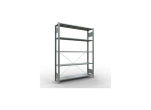 4255681562866 - Schulte Lagertechnik - Schulte Büro-Fachbodenregal MULTIplus85 Stecksystem ohne Anschlagleiste Grundregal Fachlast 85kg HxBxT 180x130x30cm 5 Ebenen