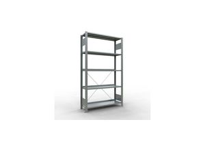 4255681563108 - Schulte Lagertechnik - Schulte Büro-Fachbodenregal MULTIplus85 Stecksystem mit Anschlagleiste Grundregal Fachlast 85kg HxBxT 180x100x30cm 5 Ebenen