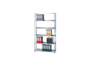 4255681563221 - Schulte Lagertechnik - Schulte Büro-Fachbodenregal MULTIplus85 Schraubsystem mit Anschlagleiste Grundregal Fachlast 85kg HxBxT 200x100x30cm 6 Ebenen