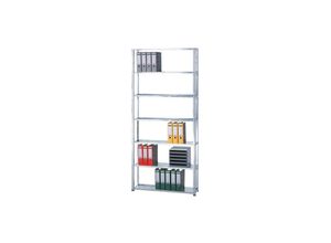 4255681563405 - Schulte Lagertechnik - Schulte Büro-Fachbodenregal MULTIplus85 Schraubsystem ohne Anschlagleiste Grundregal Fachlast 85kg HxBxT 230x75x30cm 6 Ebenen