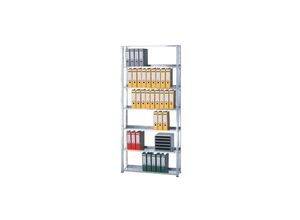 4255681563528 - Schulte Lagertechnik - Schulte Büro-Fachbodenregal MULTIplus85 Schraubsystem mit Anschlagleiste Grundregal Fachlast 85kg HxBxT 230x75x30cm 6 Ebenen