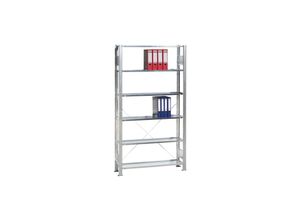 4255681565201 - Schulte Büro-Fachbodenregal MULTIplus150 Schraubsystem ohne Mittelanschlag Grundregal Fachlast 150kg 200x75x60cm 6 Ebenen Beidseitig nutzbar Verzinkt