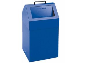 4255681578041 - Abfallsammler mit selbstschließender Einwurfklappe 45 Liter HxBxT 64x33x31cm Feuer- & Geruchshemmend Enzianblau - Enzianblau