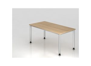 4255681583625 - Proregal-büromöbel Mit Top Leistungsdaten - Sitz-Steh-Schreibtisch Olavi Eiche Breite 160cm Höhe 685-81cm stufenlos höhenverstellbar Rechteckform