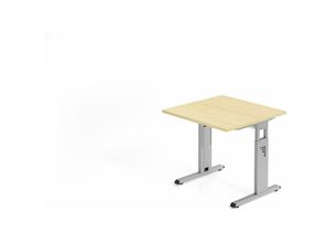 4255681583779 - Proregal-büromöbel Mit Top Leistungsdaten - Sitz-Steh-Schreibtisch Juhani Ahorn Breite 80cm Höhe 65-85cm stufenlos höhenverstellbar Rechteckform