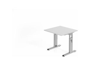 4255681583786 - Proregal-büromöbel Mit Top Leistungsdaten - Sitz-Steh-Schreibtisch Juhani Grau Breite 80cm Höhe 65-85cm stufenlos höhenverstellbar Rechteckform