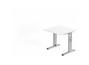 4255681583816 - Proregal-büromöbel Mit Top Leistungsdaten - Sitz-Steh-Schreibtisch Juhani Weiß Breite 80cm Höhe 65-85cm stufenlos höhenverstellbar Rechteckform