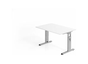 4255681583861 - Proregal-büromöbel Mit Top Leistungsdaten - Sitz-Steh-Schreibtisch Juhani Weiß Breite 120cm Höhe 65-85cm stufenlos höhenverstellbar Rechteckform