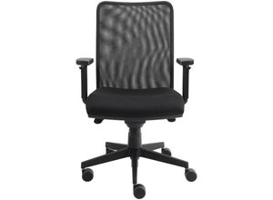 4255681585520 - Proregal-büromöbel Mit Top Leistungsdaten - Drehstuhl Jarno mit Netzrücken Schwarz Gesamthöhe 106-119cm Sitzbreite 50cm Stoff 100% Polyester mit