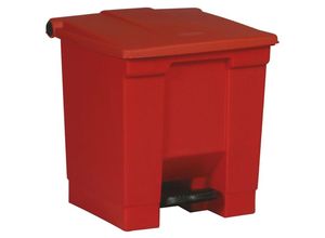 4255681586138 - Robuster Pedaleimer 30 Liter HxBxT 435x40x413cm Aus haccp konformen Polyethylen Rot - Rot - Rubbermaid