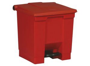 4255681586152 - Robuster Pedaleimer 30 Liter HxBxT 435x40x413cm Aus haccp konformen Polyethylen Weiß - Weiß - Rubbermaid