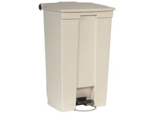 4255681586213 - Robuster Pedaleimer 87 Liter HxBxT 826x41x502cm Aus haccp konformen Polyethylen Beige - Beige - Rubbermaid