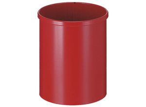 4255681586619 - Proregal-betriebsausstattung Zum Besten Preis - Stillvoller runder Metall Papierkorb 15 Liter HxØ 305x255cm Rot - Rot