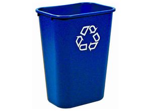 4255681587135 - Rechteckiger Abfallbehälter 39 Liter HxBxT 505x279x387cm Polyethylen Blau mit Recyclingsymbol - Blau - Rubbermaid