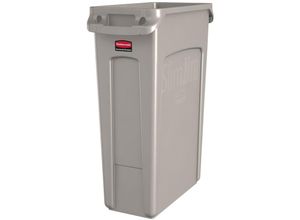 4255681588385 - Slim Jim Mülleimer mit Belüftungskanälen 87 Liter HxBxT 762x28x56cm Beige - Beige - Rubbermaid