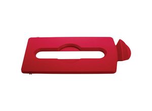 4255681588750 - - Papierdeckeleinsatz mit verlängerter Öffnung für Slim Jim Recycling-Station HxBxT 13x203x42cm Polypropylen Rot - Rot