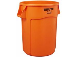 4255681588972 - Brute runde Mehrzwecktonne mit Belüftungskanälen 1665 Liter HxBxT 796x 717x612cm aus widerstandsfähigem Kunststoff (pe) Orange - Orange