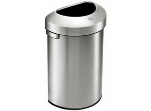 4255681591897 - Proregal-betriebsausstattung Zum Besten Preis - Stilvoller halbrunder offener Abfallsammler aus gebürstetem Edelstahl 80 Liter HxBxT 75x50x35cm 4255681591897 - Proregal-betriebsausstattung Zum Besten Preis - Stilvoller halbrunder offener Abfallsammler aus gebürstetem Edelstahl 80 Liter HxBxT 75x50x35cm