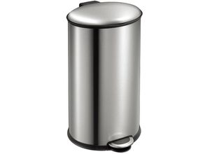 4255681592863 - Proregal-betriebsausstattung Zum Besten Preis - Ellipsenförmiger Treteimer aus gebürstetem Edelstahl 40 Liter HxBxT 68x355x396cm Silber - Silber