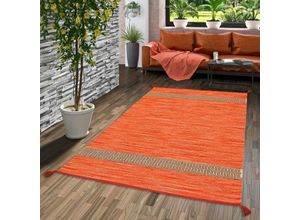 4255686703554 - - Natur Teppich Kelim Toskana Terrakotta - 70x140 cm