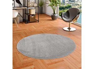 4255686710125 - - Luxus Hochflor Langflor Teppich Harmony Grau Rund - 100 cm Rund 4255686710125 - - Luxus Hochflor Langflor Teppich Harmony Grau Rund - 100 cm Rund